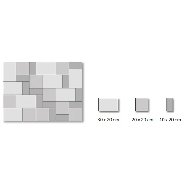 SEMMELROCK CITYTOP Elegant Kombi / dlažba se zkosenou hranou, výška 8 cm, PaveLock System - lávově šedohnědá melírovaná