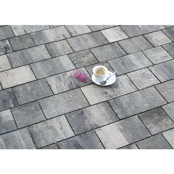 SEMMELROCK COUNTRY Kombi / dlažba s jednoduchým moderním designem, výška 5 cm, rovné hrany - bílošedočerná