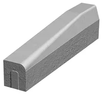 SEMMELROCK PŘECHODOVÝ OBRUBNÍK I / pravý 100x15x25-15 cm, hloubka zapuštění 10 cm - šedá