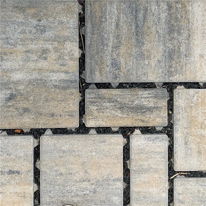 SEMMELROCK CITYTOP Eko Kombi / dlažba se zkosenou hranou, výška 6 cm - bíložlutočerná