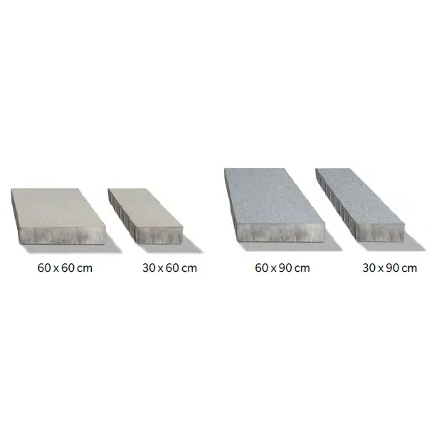 SEMMELROCK SIGNUM XXL / velkoformátová dlažba se zkosenou hranou 60x60x12 cm - světle šedá
