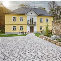 SEMMELROCK ARTE Square kombi / segmentová dlažba, výška 8 cm, PaveLock System - šedočerná stínovaná