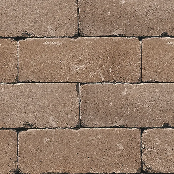 SEMMELROCK CASTELLO / plotový systém - poloviční kámen 20x20x14 cm, otloukaný povrch, rustikální vzhled, nepravidelné hrany - hnědá