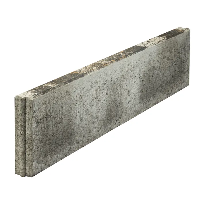 SEMMELROCK METRA 5 / chodníkový obrubník 100x5x20 cm, horní plocha rovná - bílohnědočerná melírovaná