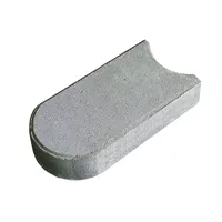 SEMMELROCK TRÁVNÍKOVÝ OBRUBNÍK / 22x12x4 cm, se zkosenou hranou, hladký povrch, oblé zakončení - šedá