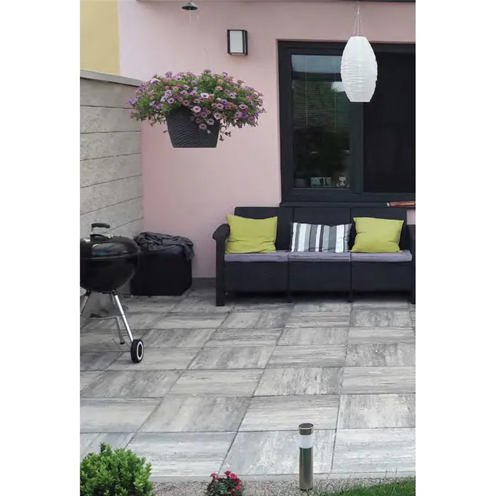 SEMMELROCK ZAHRADNÍ DLAŽDICE ELEGANT / dlaždice se zkosením 30x30x4 cm - bíločerná