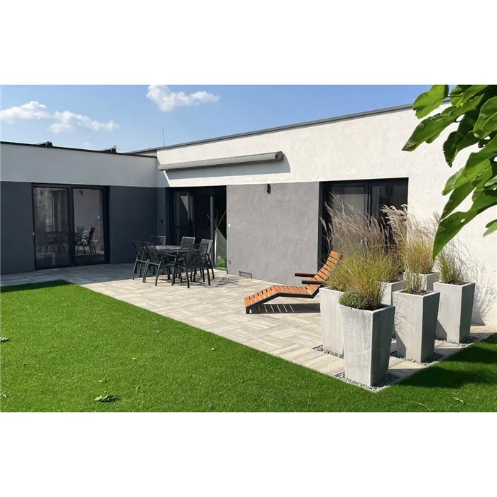 SEMMELROCK ZAHRADNÍ DLAŽDICE ELEGANT / dlaždice se zkosením 30x30x4 cm - bíločerná