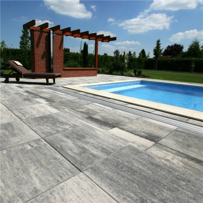 SEMMELROCK ZAHRADNÍ DLAŽDICE ELEGANT / dlaždice se zkosením 50x50x4 cm - bíločerná