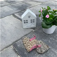 SEMMELROCK SUPREMA Kombi / dlažba, výška 6 cm, nepravidelný povrch, mírně zvlněné hrany - lávově šedý mix