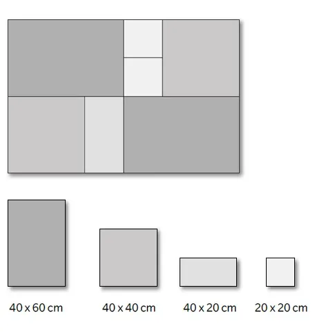 SEMMELROCK SUPREMA Kombi / dlažba, výška 6 cm, nepravidelný povrch, mírně zvlněné hrany - lávově šedý mix