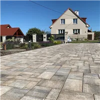 SEMMELROCK CITYTOP Elegant Kombi protect / dlažba se zkosenou hranou, výška 6 cm, PaveLock System - bílohnědočerná