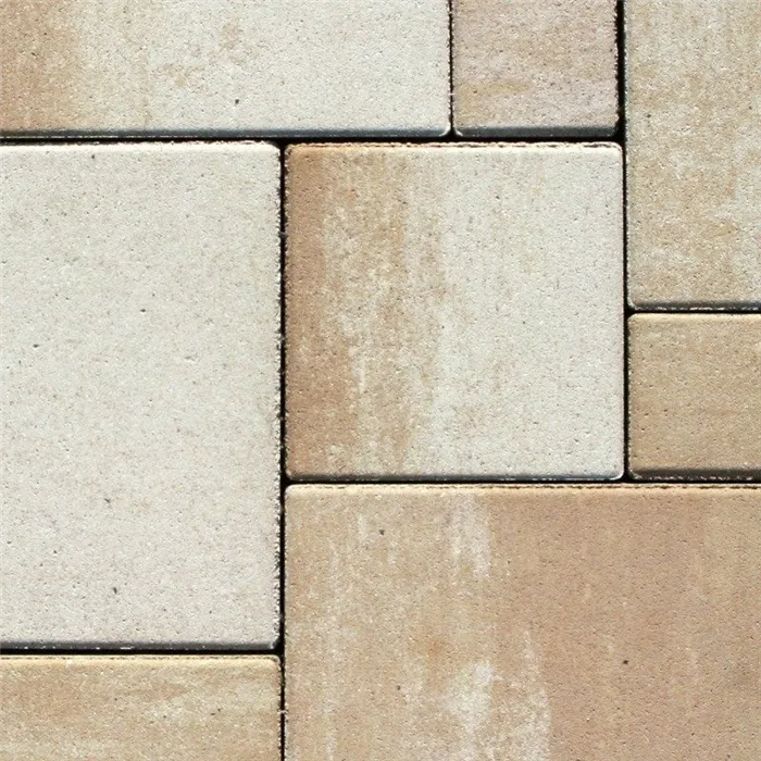 SEMMELROCK CITYTOP Elegant Kombi protect / dlažba se zkosenou hranou, výška 6 cm, PaveLock System - bíložlutokaramelová