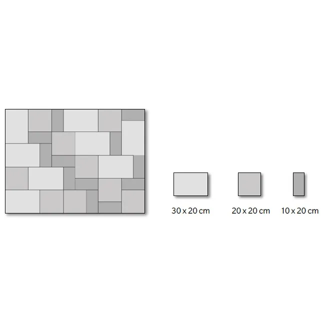 SEMMELROCK CITYTOP Elegant Kombi protect / dlažba se zkosenou hranou, výška 6 cm, PaveLock System - bíložlutokaramelová