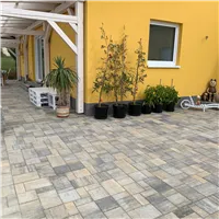 SEMMELROCK CITYTOP Elegant Kombi / dlažba se zkosenou hranou, výška 6 cm, PaveLock System - bíložlutočerná