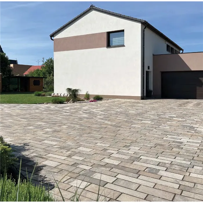 SEMMELROCK ASTI Kombi protect / dlažba s hladkým povrchem bez zkosené hrany, výška 7 cm, PaveLock System - lávově šedá melírovaná