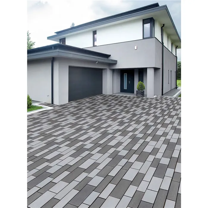 SEMMELROCK ASTI Natura Kombi protect / dlažba s hladkým povrchem bez zkosené hrany, výška 7 cm, PaveLock System - třpytivě ocelově černá