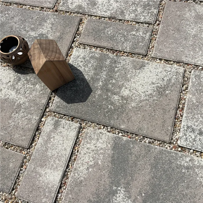 SEMMELROCK CITYTOP Eko Kombi / dlažba se zkosenou hranou, výška 6 cm - lávově šedohnědá melírovaná