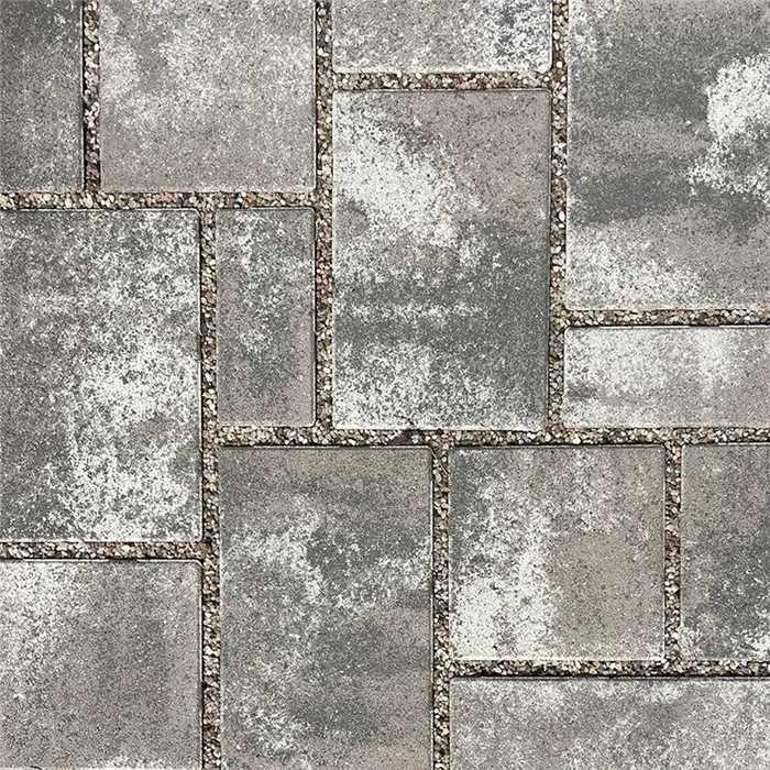 SEMMELROCK CITYTOP Eko Kombi / dlažba se zkosenou hranou, výška 6 cm - lávově šedohnědá melírovaná