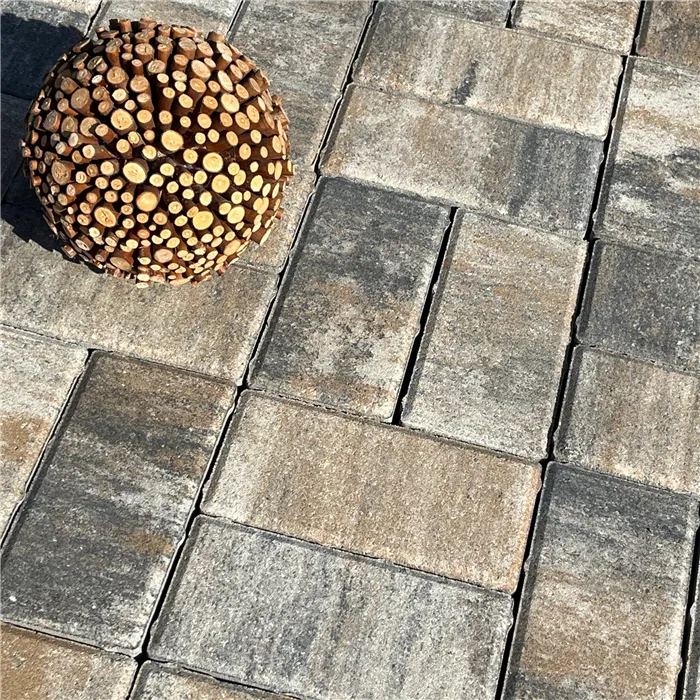 SEMMELROCK NARDO / dlažba se zkosenou hranou 20x10x4 cm - bílohnědočerná