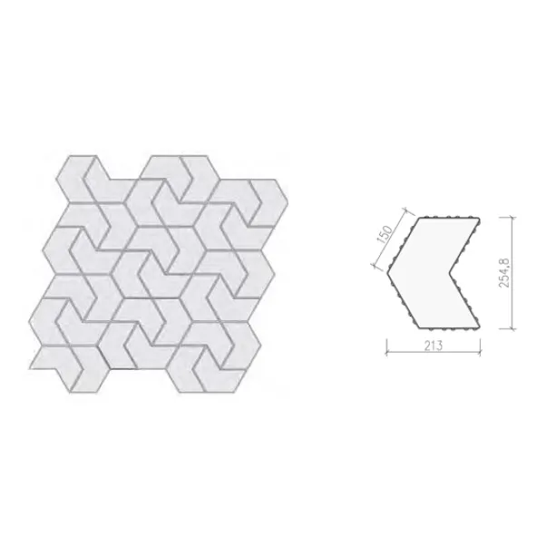 SEMMELROCK ARTE Smart / dlažba se zkosenou hranou, výška 6 cm, PaveLock System - bíločerná