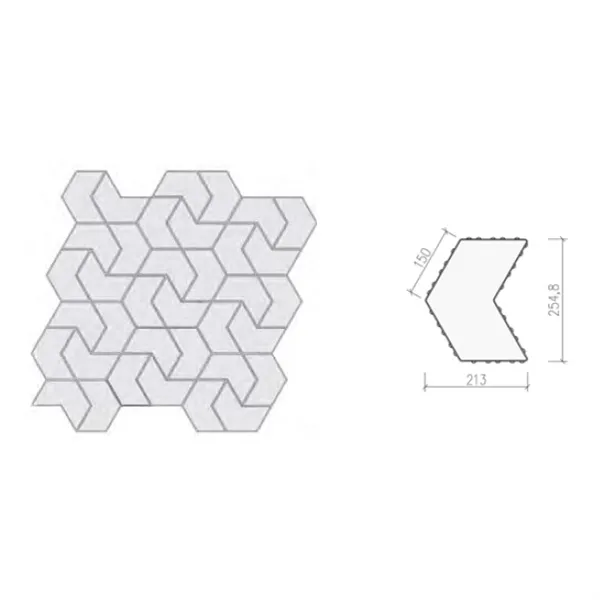 SEMMELROCK ARTE Smart / dlažba se zkosenou hranou, výška 6 cm, PaveLock System - bílohnědočerná