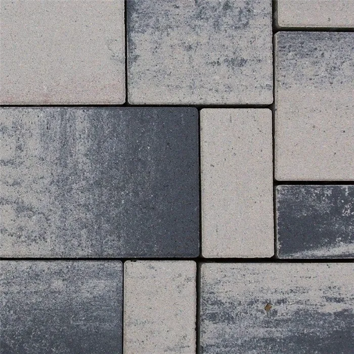 SEMMELROCK CITYTOP Elegant Kombi / dlažba se zkosenou hranou, výška 8 cm, PaveLock System - bíločerná