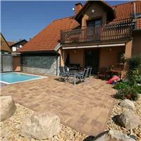 SEMMELROCK CITYTOP Elegant Kombi / dlažba se zkosenou hranou, výška 8 cm, PaveLock System - triomix podzim