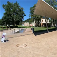 SEMMELROCK CITYTOP Elegant Kombi / dlažba se zkosenou hranou, výška 8 cm, PaveLock System - bíložlutokaramelová