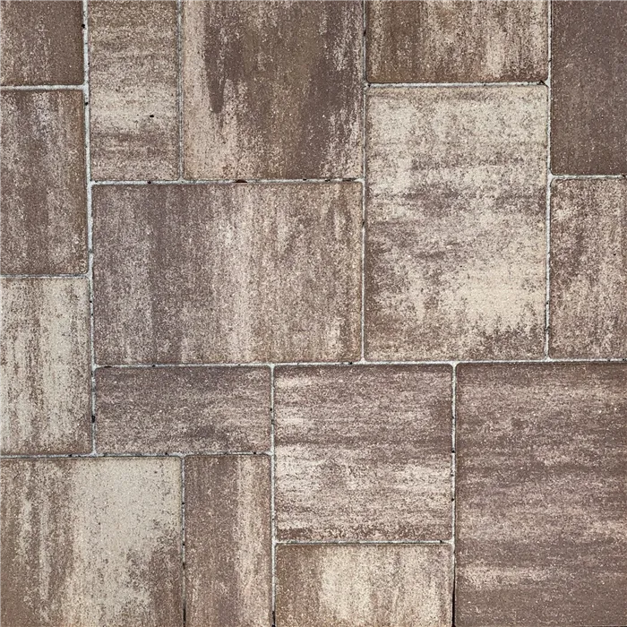 SEMMELROCK CITYTOP Elegant Kombi / dlažba se zkosenou hranou, výška 8 cm, PaveLock System - hnědý mix