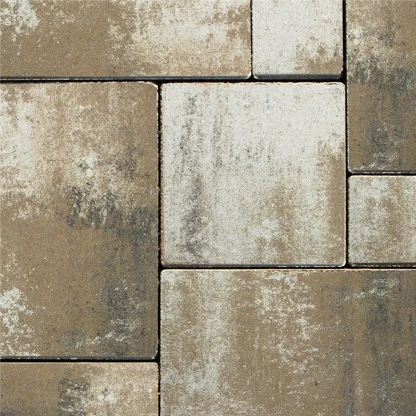 SEMMELROCK CITYTOP Elegant Kombi protect / dlažba se zkosenou hranou, výška 8 cm, PaveLock System - bílohnědočerná