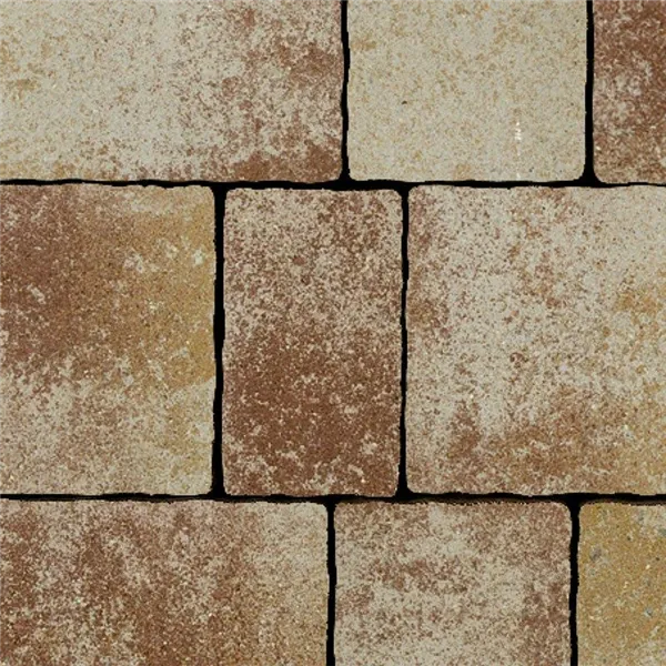 SEMMELROCK APPIA ANTICA / dlažba neotloukaná 19,2x11,3x8 cm, nášlapná vrstva v jemném stínování - lávově červená melír.