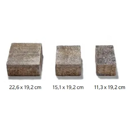 SEMMELROCK APPIA ANTICA / dlažba neotloukaná 19,2x11,3x8 cm, nášlapná vrstva v jemném stínování - lávově šedá melír.