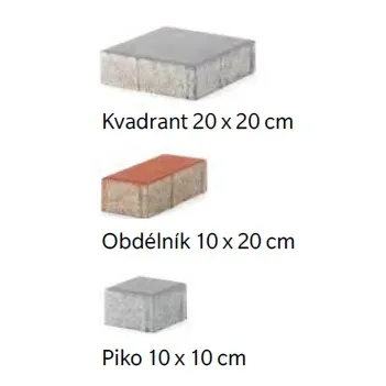 SEMMELROCK CITYTOP Obdélník / dlažba se zkosenou hranou 20x10x6 cm - antracit