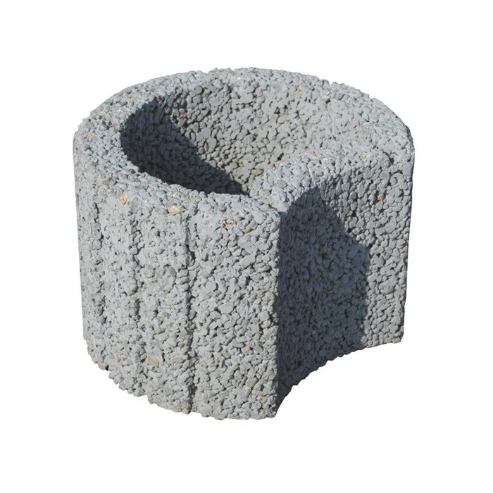 SEMMELROCK RUNDFLOR / svahová tvarovka 30x25x20 cm, kruhová malá, hrubý povrch - šedá