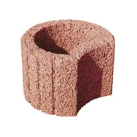 SEMMELROCK RUNDFLOR / svahová tvarovka 30x25x20 cm, kruhová malá, hrubý povrch - červená