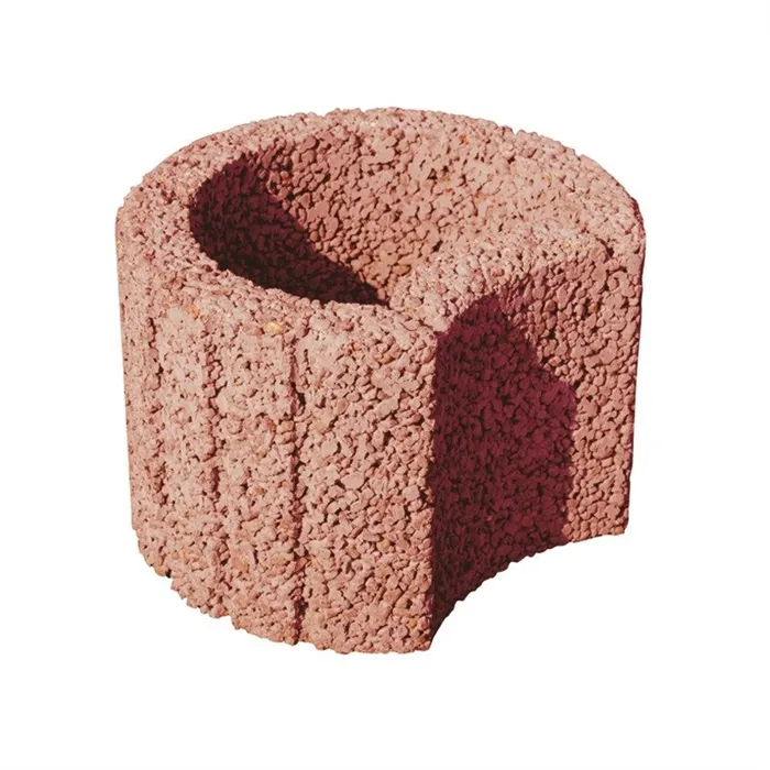 SEMMELROCK RUNDFLOR / svahová tvarovka 30x25x20 cm, kruhová malá, hrubý povrch - červená