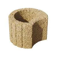 SEMMELROCK RUNDFLOR / svahová tvarovka 30x25x20 cm, kruhová malá, hrubý povrch - okrová