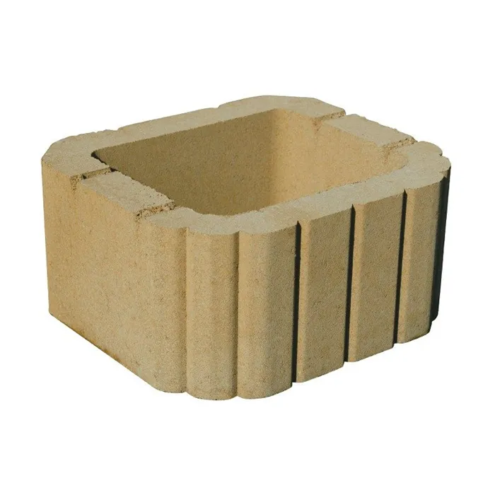 SEMMELROCK MINIFLOR / svahová tvarovka 29,5x26x14 cm, oblé hrany, hladký povrch - okrová