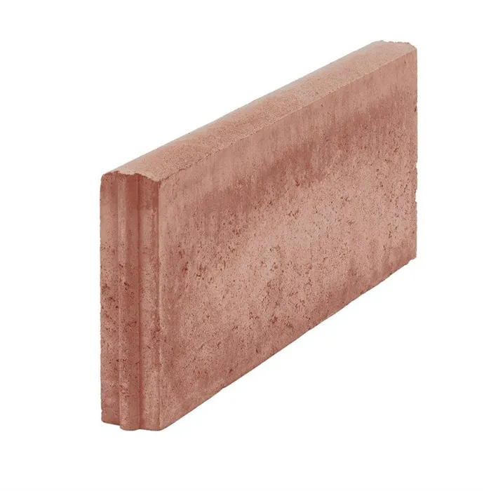 SEMMELROCK ZAHRADNÍ OBRUBNÍK / 100x5x20 cm, horní plocha oblá - červená