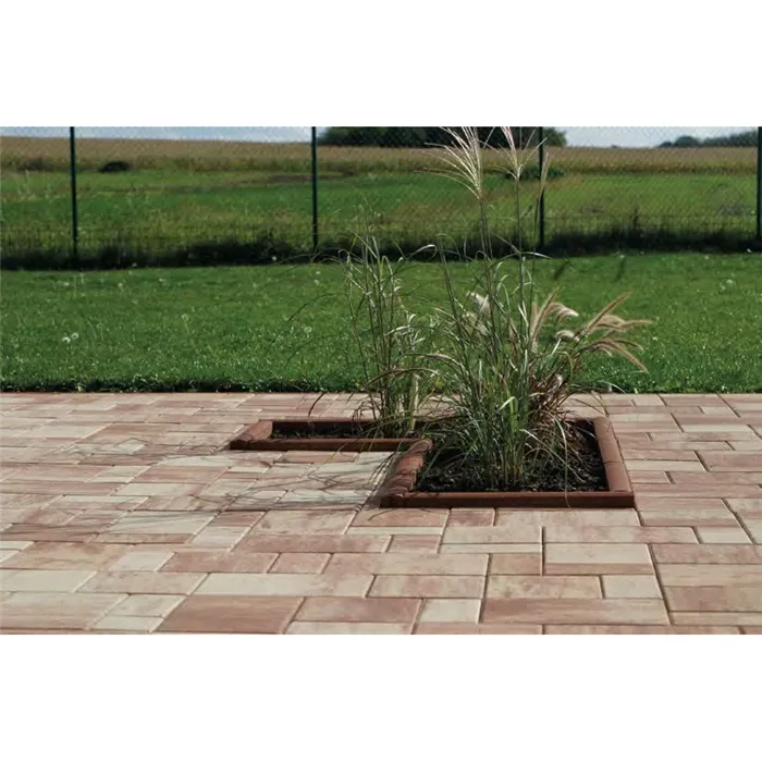 SEMMELROCK ZAHRADNÍ OBRUBNÍK / 100x5x20 cm, horní plocha oblá - červená