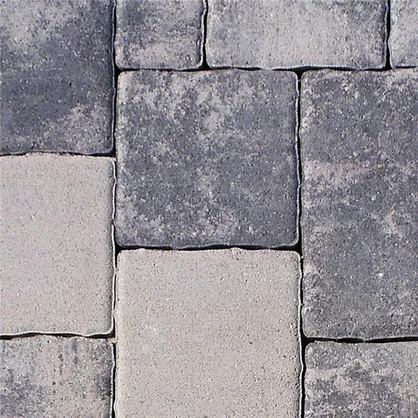 SEMMELROCK RHODOS Elegant Kombi / dlažba s hladkým povrchem, výška 6 cm, mírně zvlněné hrany - bíločerná