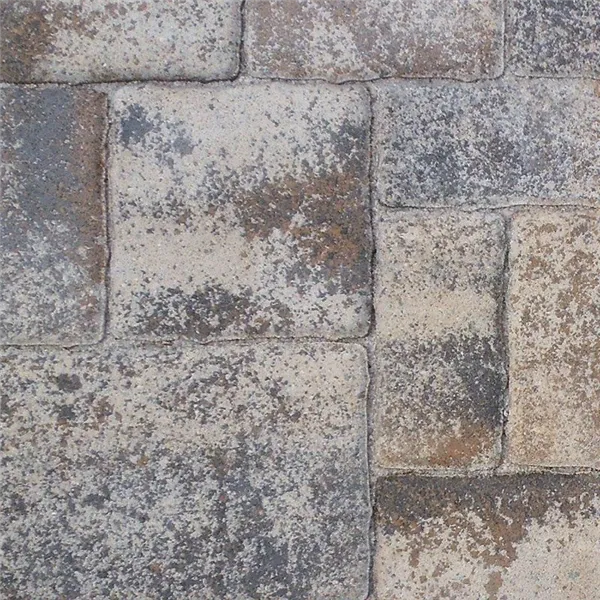 SEMMELROCK RHODOS Elegant Kombi / dlažba s hladkým povrchem, výška 6 cm, mírně zvlněné hrany - lávově šedá melírovaná