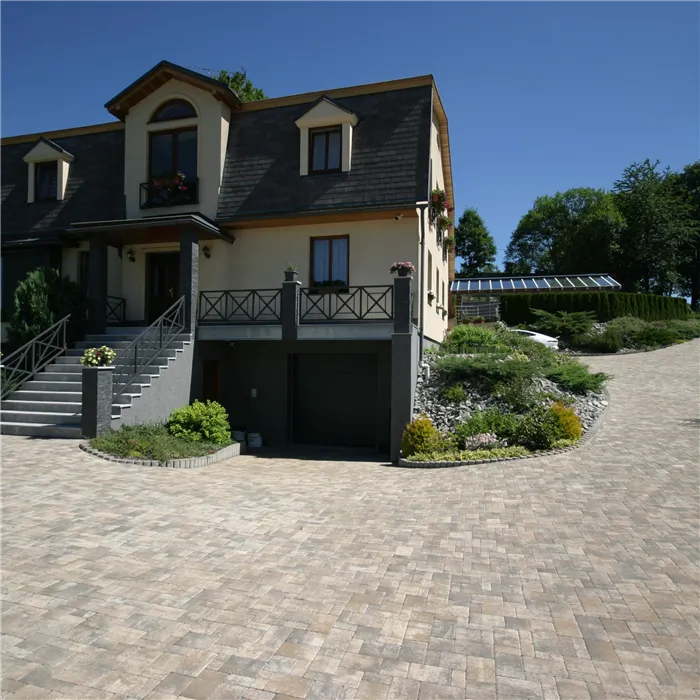 SEMMELROCK RHODOS Elegant Kombi / dlažba s hladkým povrchem, výška 6 cm, mírně zvlněné hrany - lávově šedá melírovaná