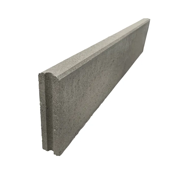 SEMMELROCK METRA 5 / chodníkový obrubník 100x5x20 cm, horní plocha rovná - šedá