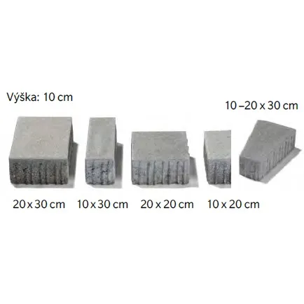 SEMMELROCK CITYTOP PaveLock System / dlažba pro extrémně zatížené plochy, zámkové zabezpečení proti posunu 30x10x10 cm - šedá