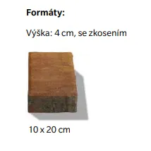 SEMMELROCK NARDO / dlažba se zkosenou hranou 20x10x4 cm - triomix podzim