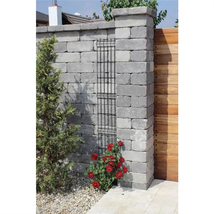 SEMMELROCK CASTELLO / plotový systém - poloviční kámen 20x20x14 cm, otloukaný povrch, rustikální vzhled, nepravidelné hrany - šedá