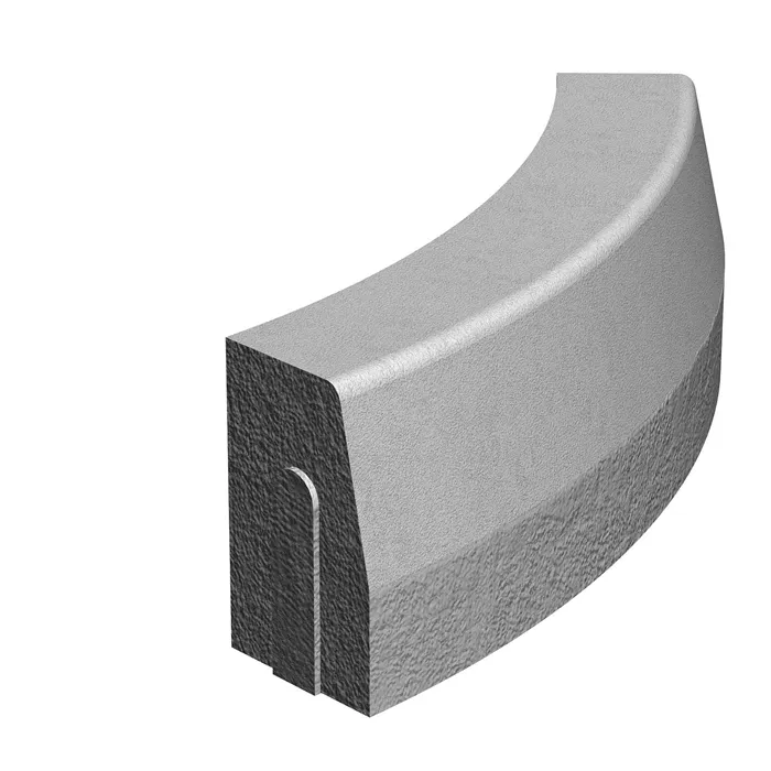 SEMMELROCK SILNIČNÍ OBRUBNÍKY I / oblý vnější 78x15x25 cm, r=2 m, hloubka zapuštění 10 cm - šedá