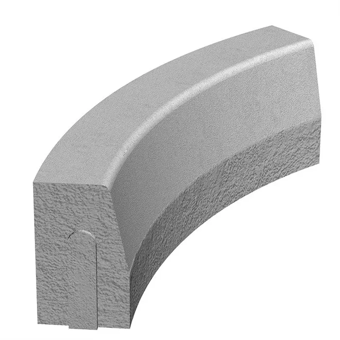 SEMMELROCK SILNIČNÍ OBRUBNÍKY I / oblý vnitřní 78x15x25 cm, r=1 m, hloubka zapuštění 10 cm - šedá