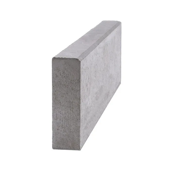 SEMMELROCK METRA 8 / chodníkový obrubník - půlka 50x8x25 cm, horní plocha rovná - šedá